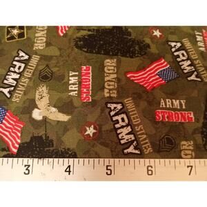 United States Army Strong, Courage, 100% Cotton Fabric #440-8/7/6